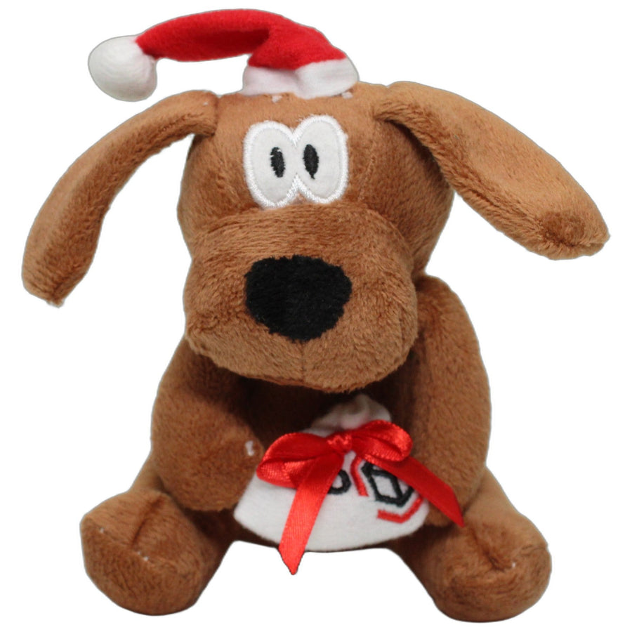 DPD Hund mit Weihnachtsmütze & Geschenk