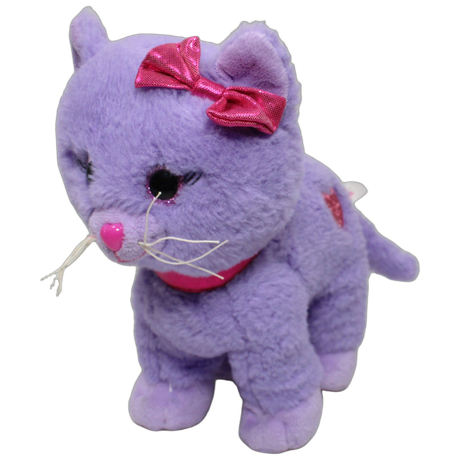 Glitter Gems, lila Katze mit pinkem Halsband