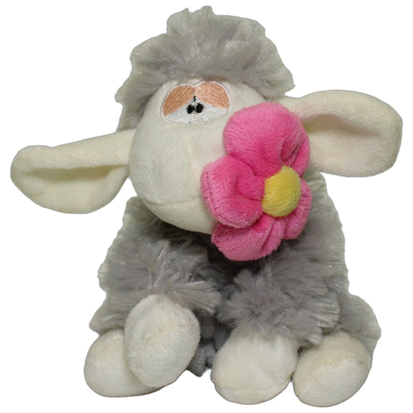 Flos Toys, kleines graues Schaf mit Blume