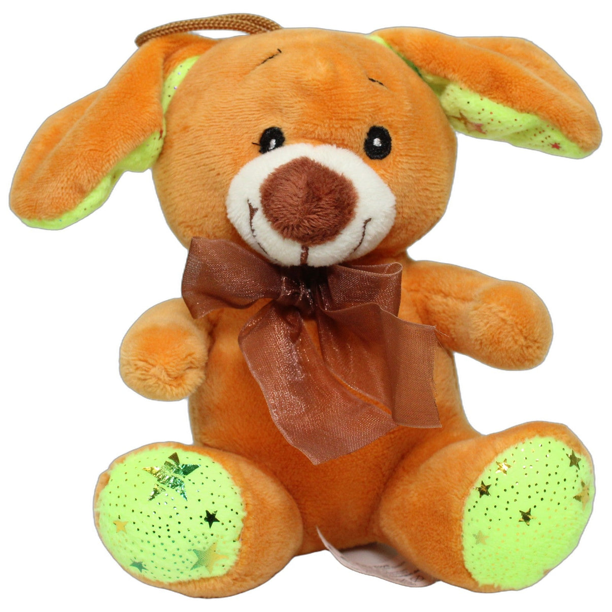 123000026784 FLOTI Flos Toys, kleiner Hund mit Sternenmuster Kuscheltier Kumpel Leo 14cm Braun ebay-stofftiere