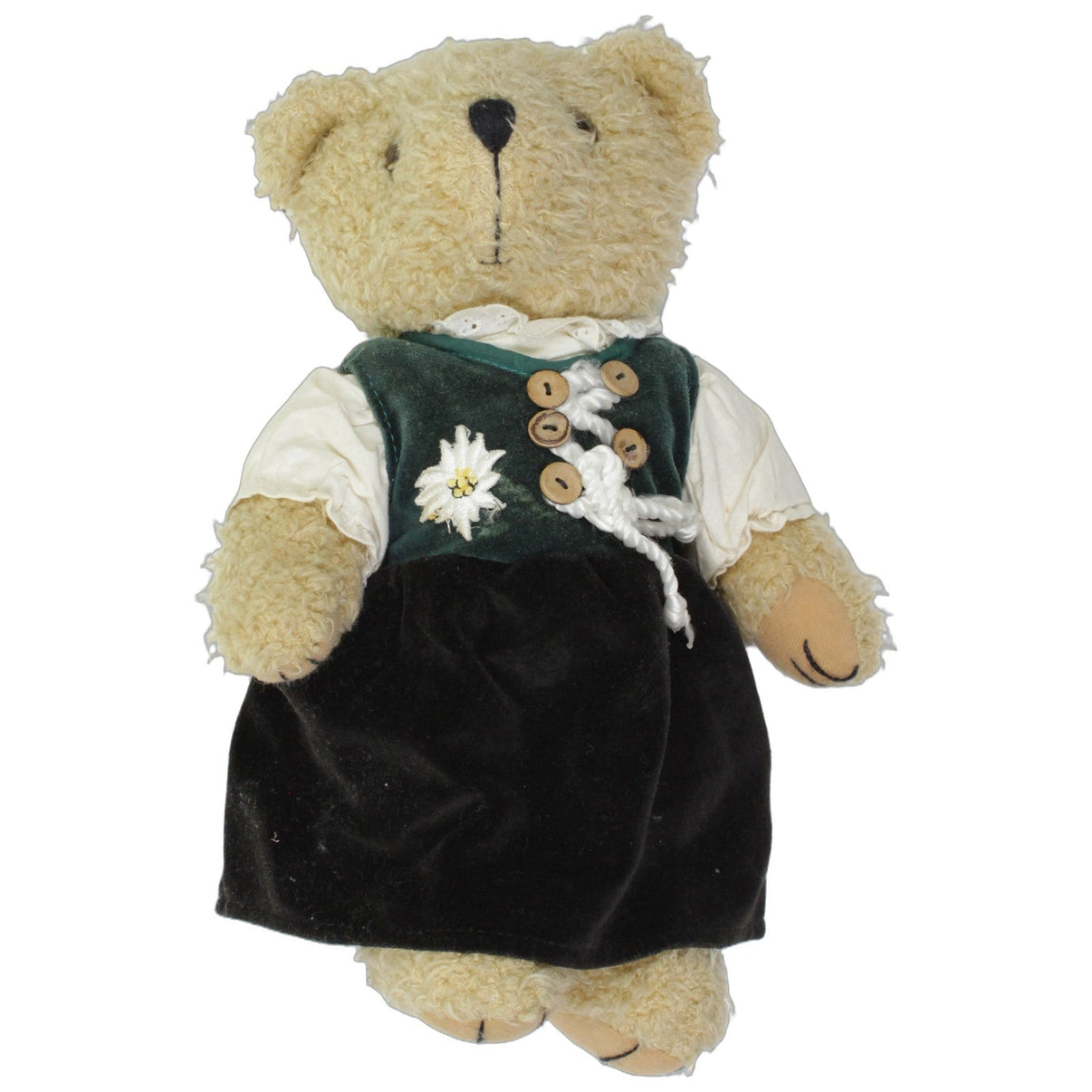 123000026820 H. Nowak Süßer Teddy im Dirndl Kuscheltier Kumpel Leo 30cm Beige ebay-stofftiere