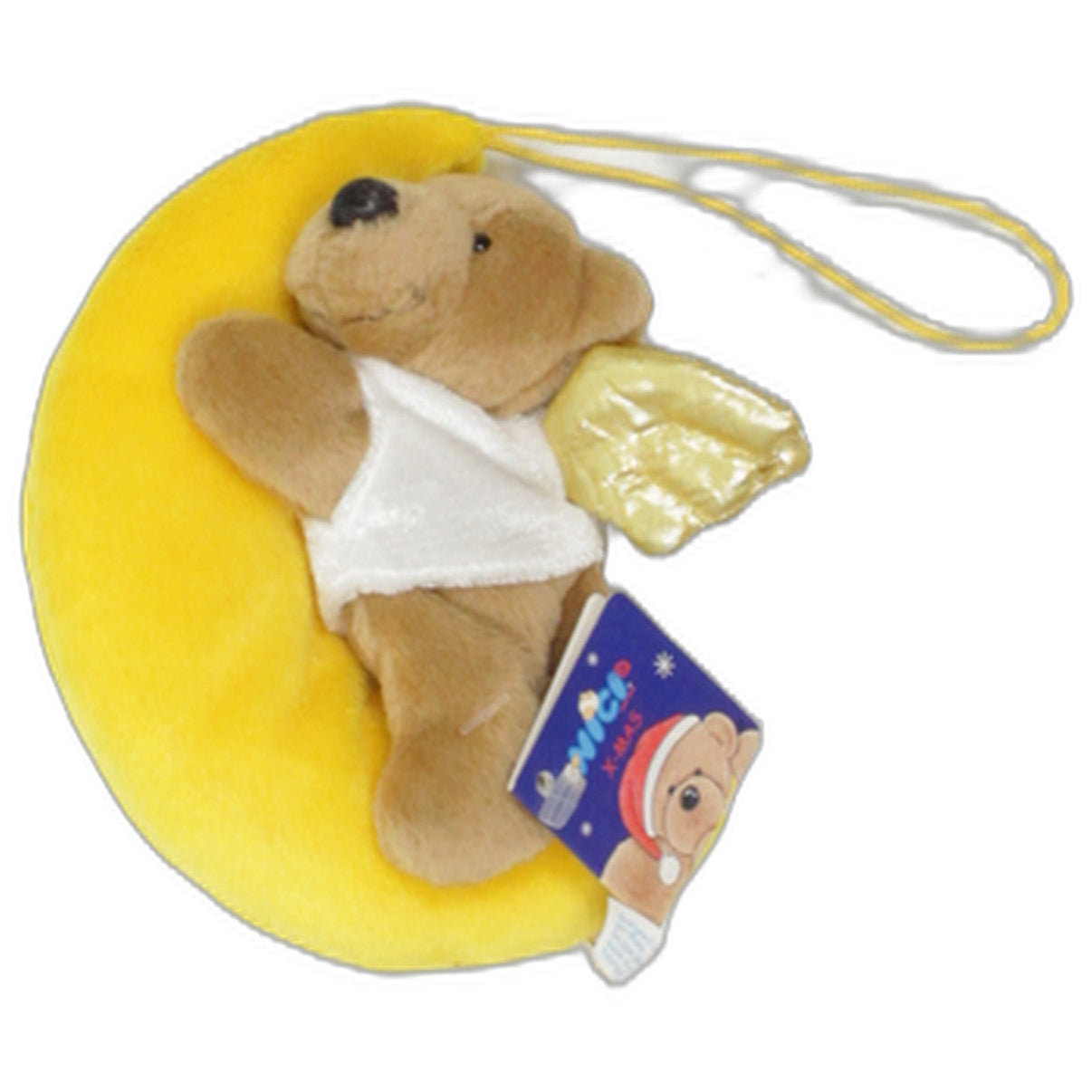 123000026847 NICI X-Mas, Engelbär auf Mond Kuscheltier Kumpel Leo 11cm 13cm _Vintage_