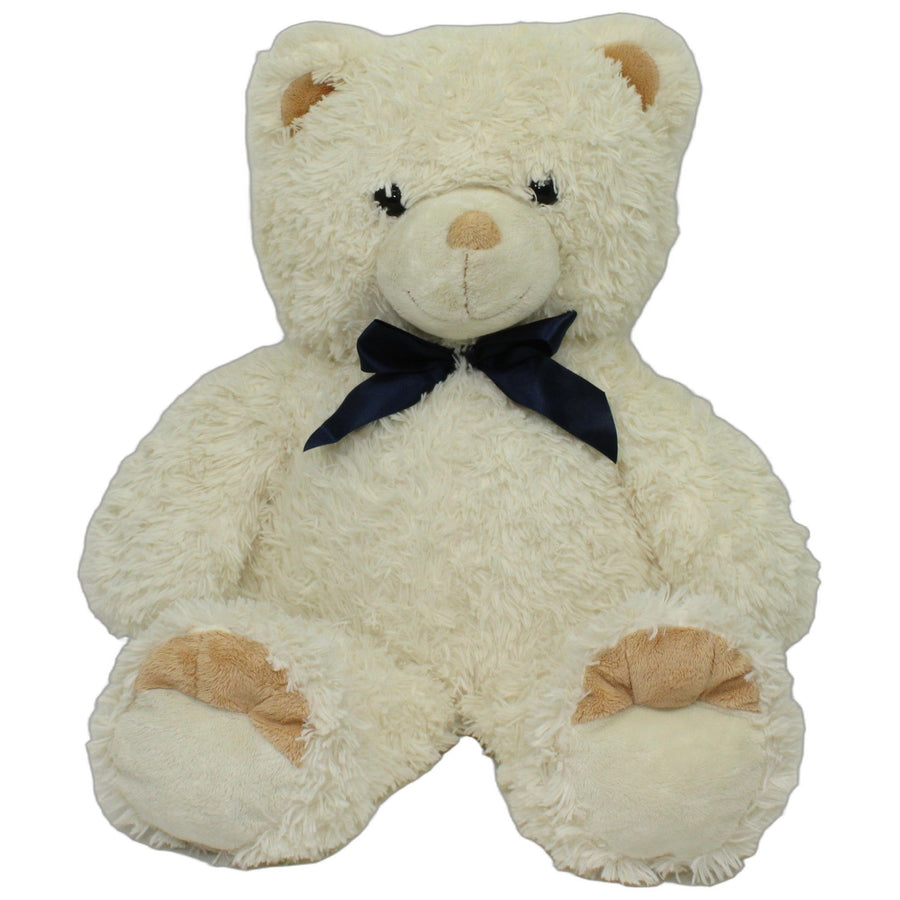 XXL Teddybär mit Schleife, beige