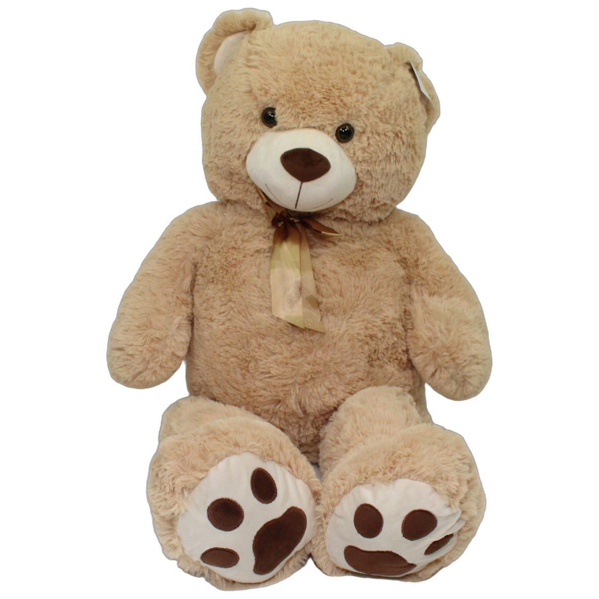 123000026967 MCC Trading International Riesen Teddy mit Schleife, beige Kuscheltier Kumpel Leo 100cm Beige ebay-neu-stofftiere