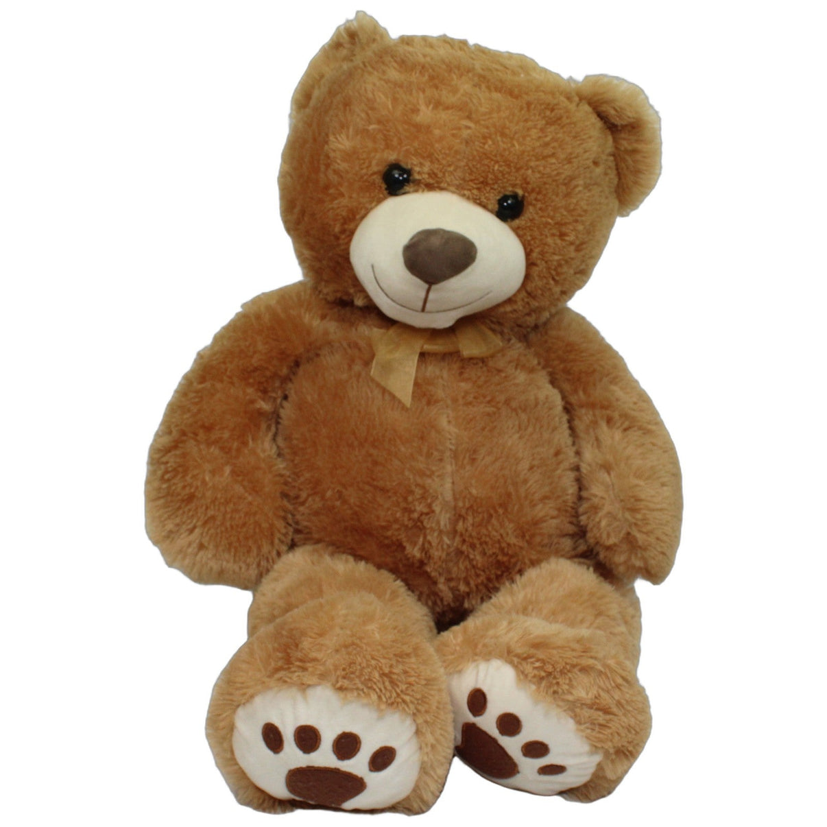 123000027008 Toy Place XXXL Teddybär mit Schleife Kuscheltier Kumpel Leo 90cm Beige Braun