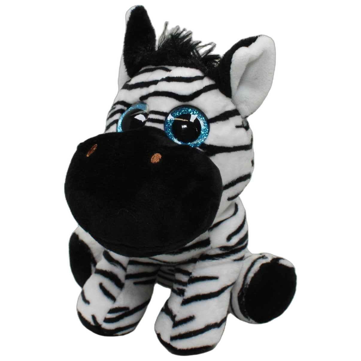 123000027021 Kaufland Süßes Zebra mit Glitzeraugen, sitzend Kuscheltier Kumpel Leo 20cm ebay-stofftiere Gebraucht