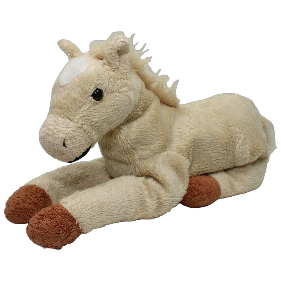 Süßes beiges Pferd, liegend