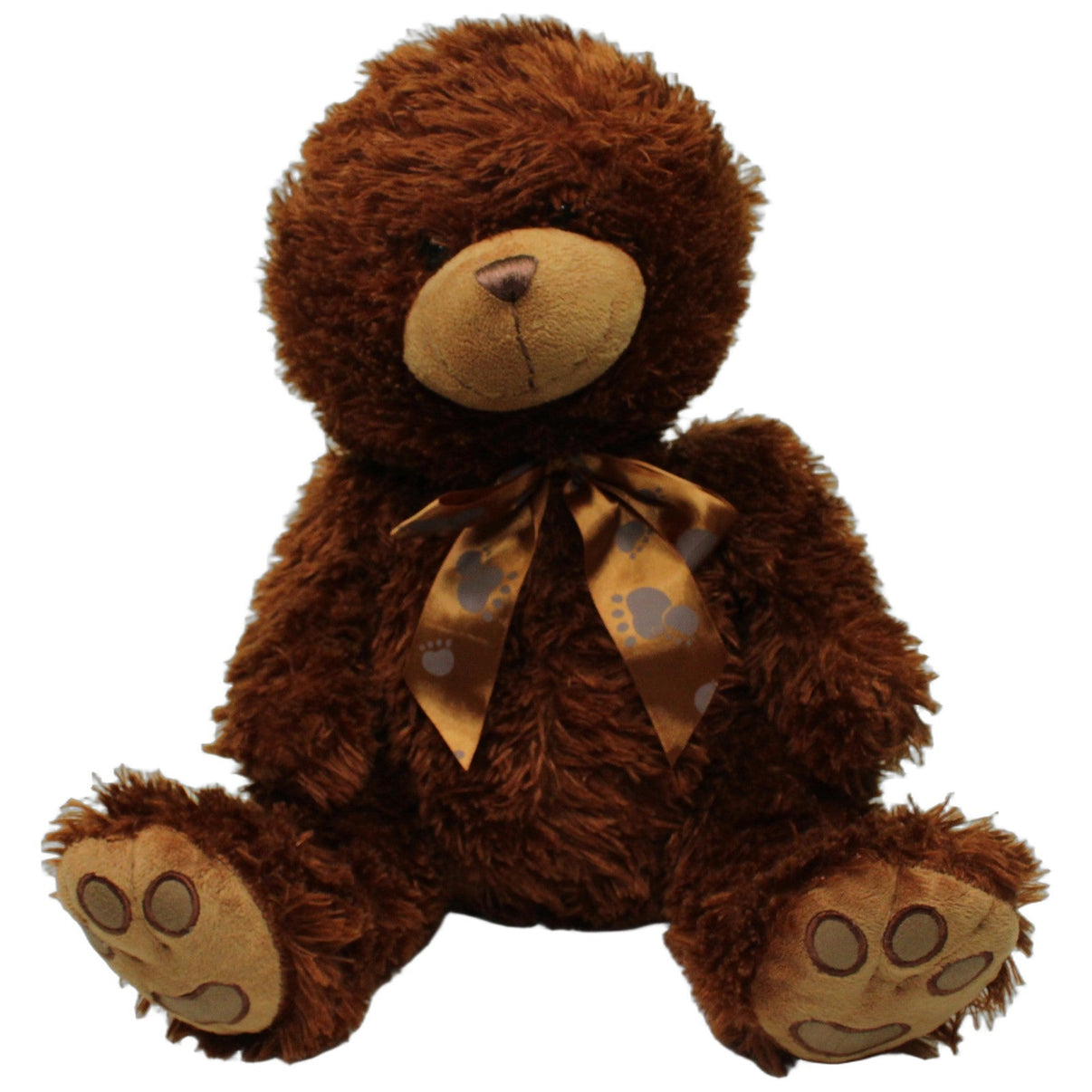 123000027052 Nicky Toy Großer brauner Bär mit Schleife, sitzend Kuscheltier Kumpel Leo 45cm Beige Braun
