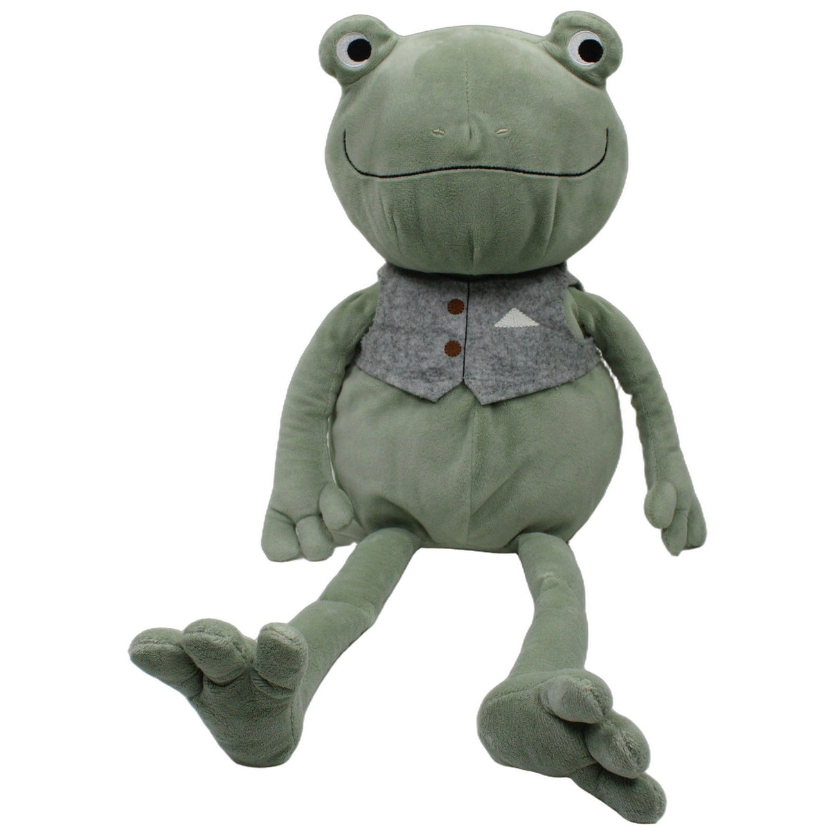 123000027060 H&M XL Schlenker-Frosch mit Weste Kuscheltier Kumpel Leo 55cm ebay-20-stofftiere Frosch