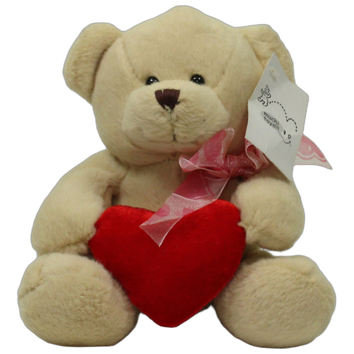 123000027090 Ender muchi toys, beiger Teddy mit Herz Kuscheltier Kumpel Leo 20cm Beige ebay-stofftiere