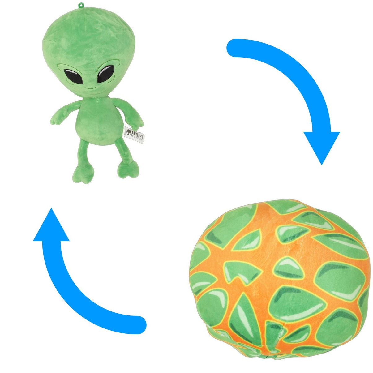 123000027177 Whitehouse Leisure Area 51 Wendetier, grünes Alien Kuscheltier Kumpel Leo 30cm Alien ebay-20-stofftiere