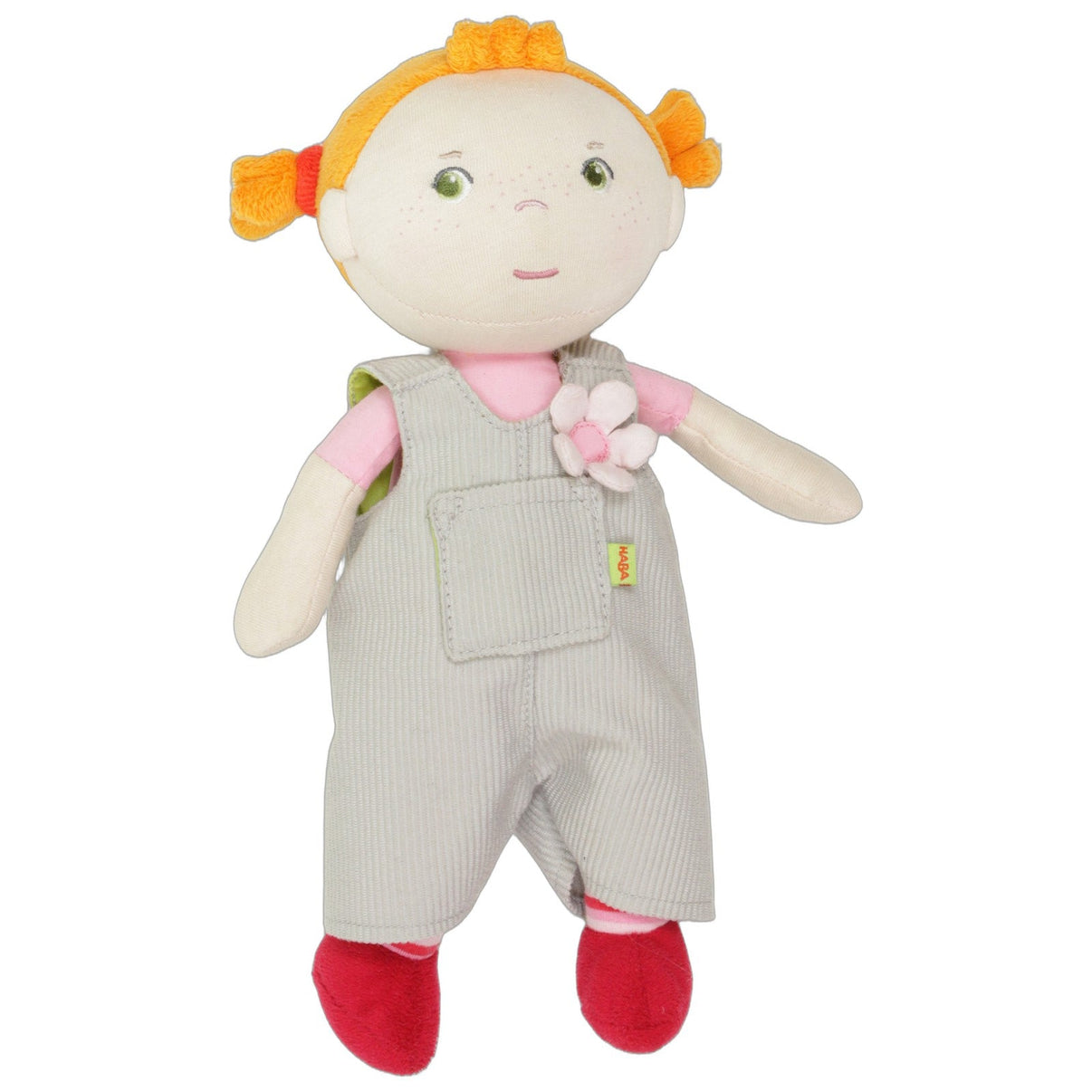 123000027181 HABA Roya in Latzehose mit Blume Weichkörperpuppe Kumpel Leo 25cm Beige ebay-stofftiere