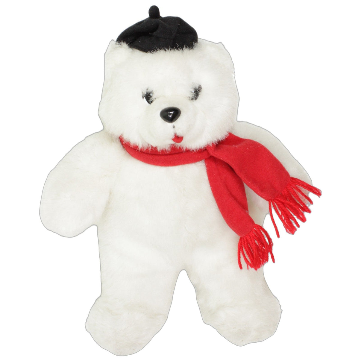 123000027256 Mariner Eisbär mit rotem Schal & Baskenmütze Kuscheltier Kumpel Leo 30cm ebay-stofftiere Eisbär