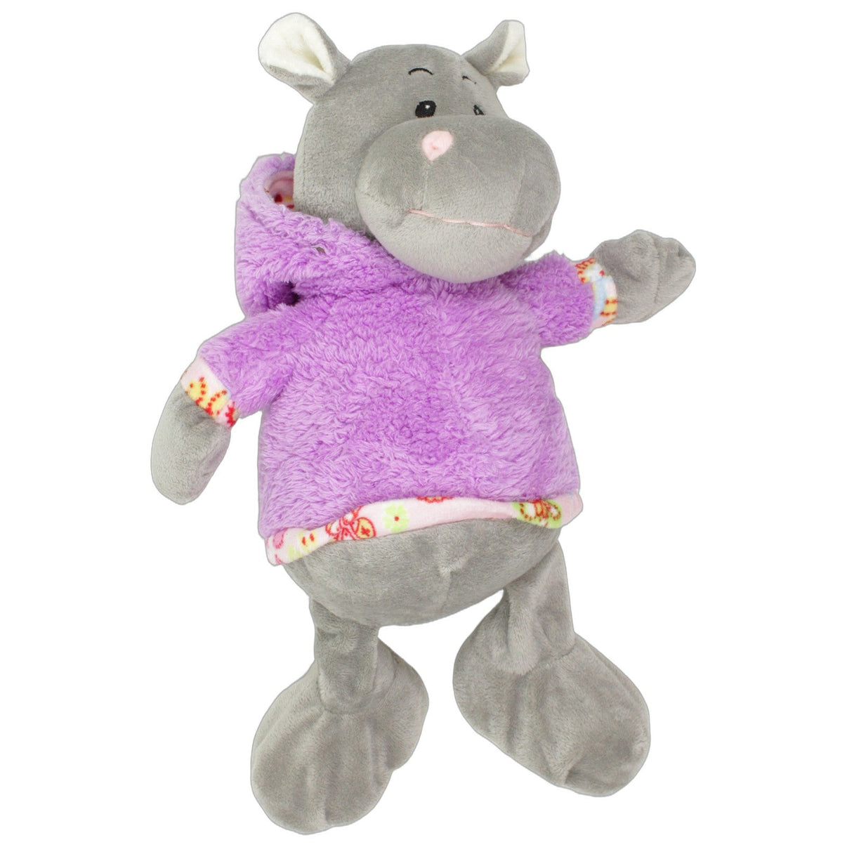 123000027272 michel toys Nilpferd im lila Hoodie Kuscheltier Kumpel Leo 30cm ebay-stofftiere Gebraucht