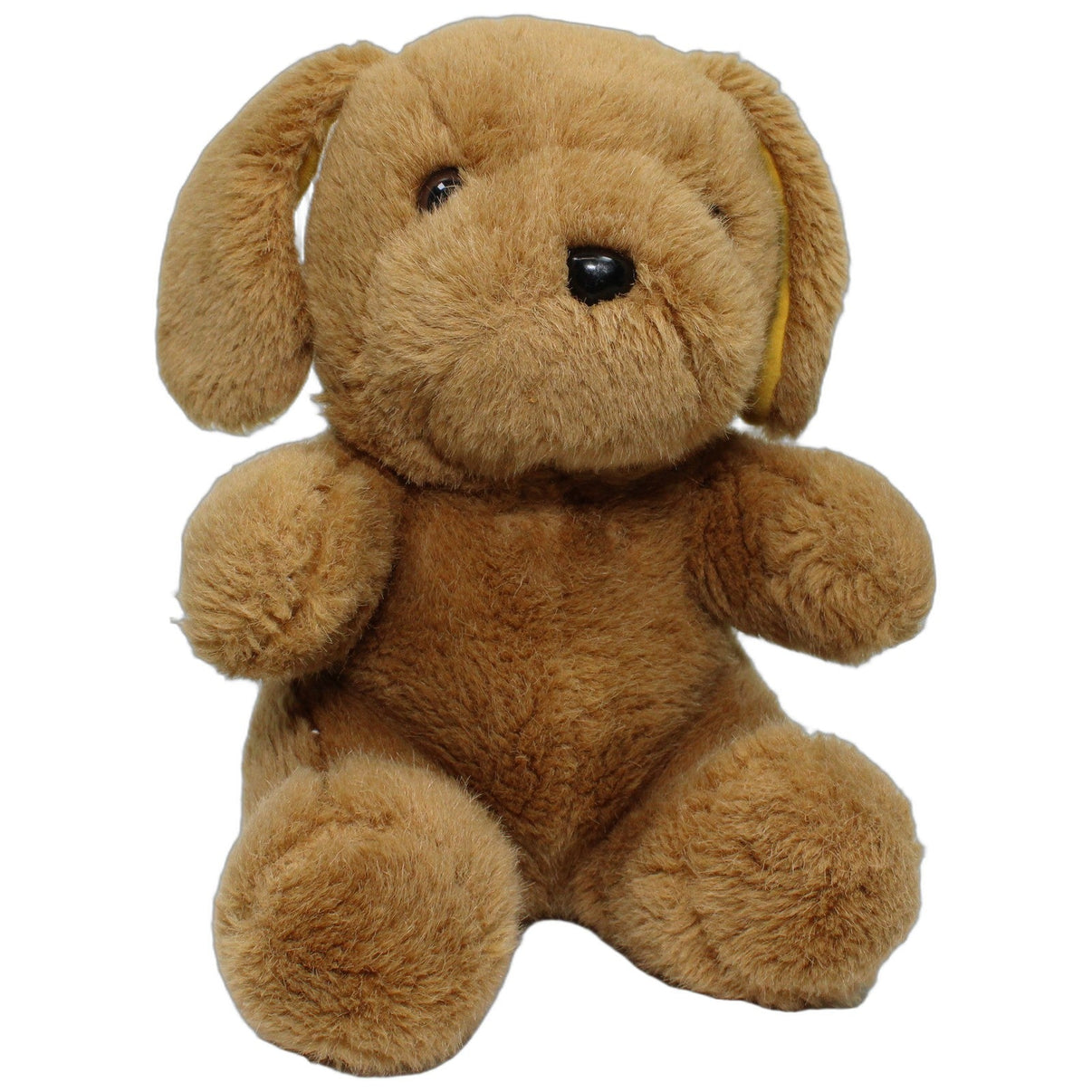 123000027281 Hamburger Warenkontor Brauner Hund mit gelben Schlappohren Kuscheltier Kumpel Leo 25cm Beige Braun