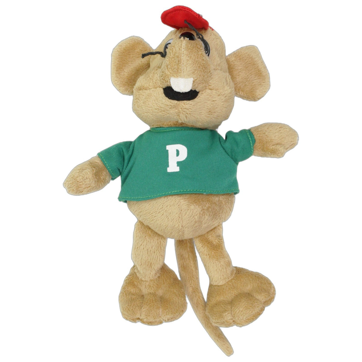 123000027293 birkenbeul communications Beige Maus mit roter Mütze & grünem Shirt "P" Kuscheltier Kumpel Leo 24cm Beige ebay-stofftiere