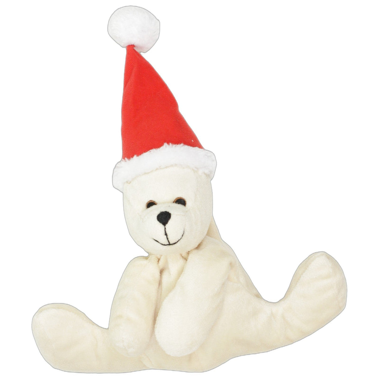 123000027298 Wenatex Schlafbär Sleepy mit Weihnachtsmütze Kuscheltier Kumpel Leo 20cm 25cm Beige