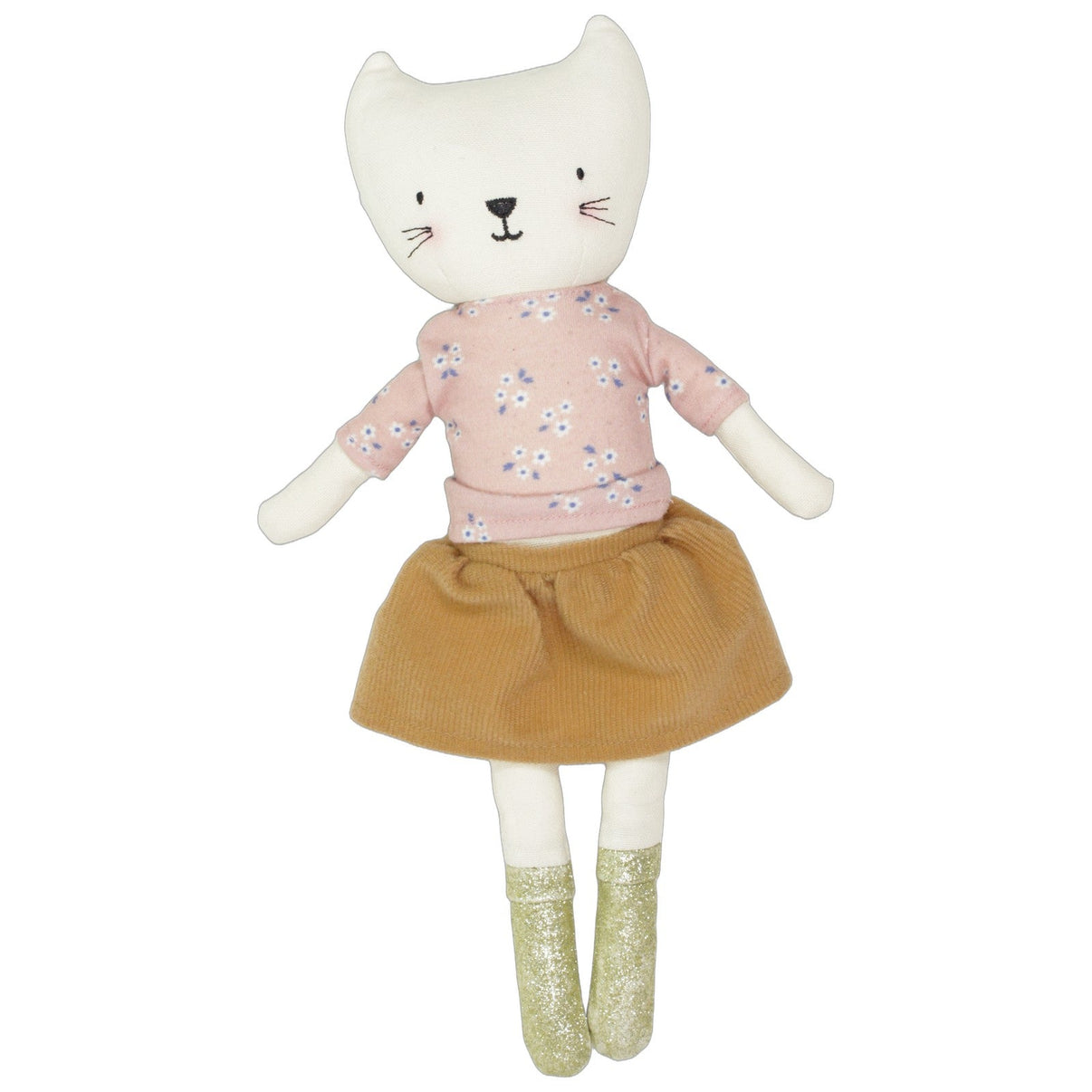 123000027300 H&M Große weiße Katze mit Blumenshirt & Rock Kuscheltier Kumpel Leo 35cm Braun ebay-20-stofftiere
