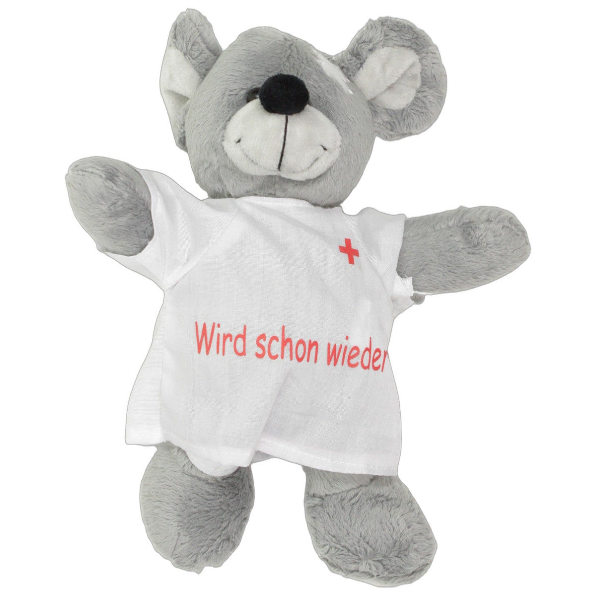 123000027397 TE-Importe Maus im Patientenhemd "Wird schon wieder" Kuscheltier Kumpel Leo 22cm _Wieder Da_ ebay-stofftiere