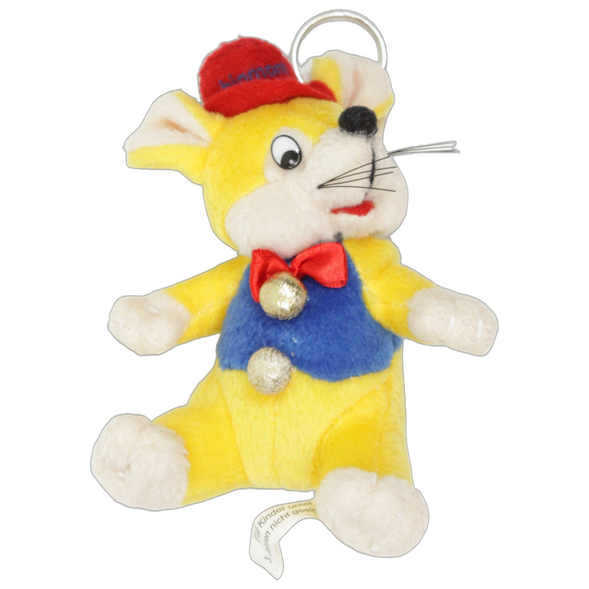 123000027420 Biomont Gelbe Maus mit rotem Hut Schlüsselanhänger Kumpel Leo 12cm Blau ebay-taschen-rucksaecke