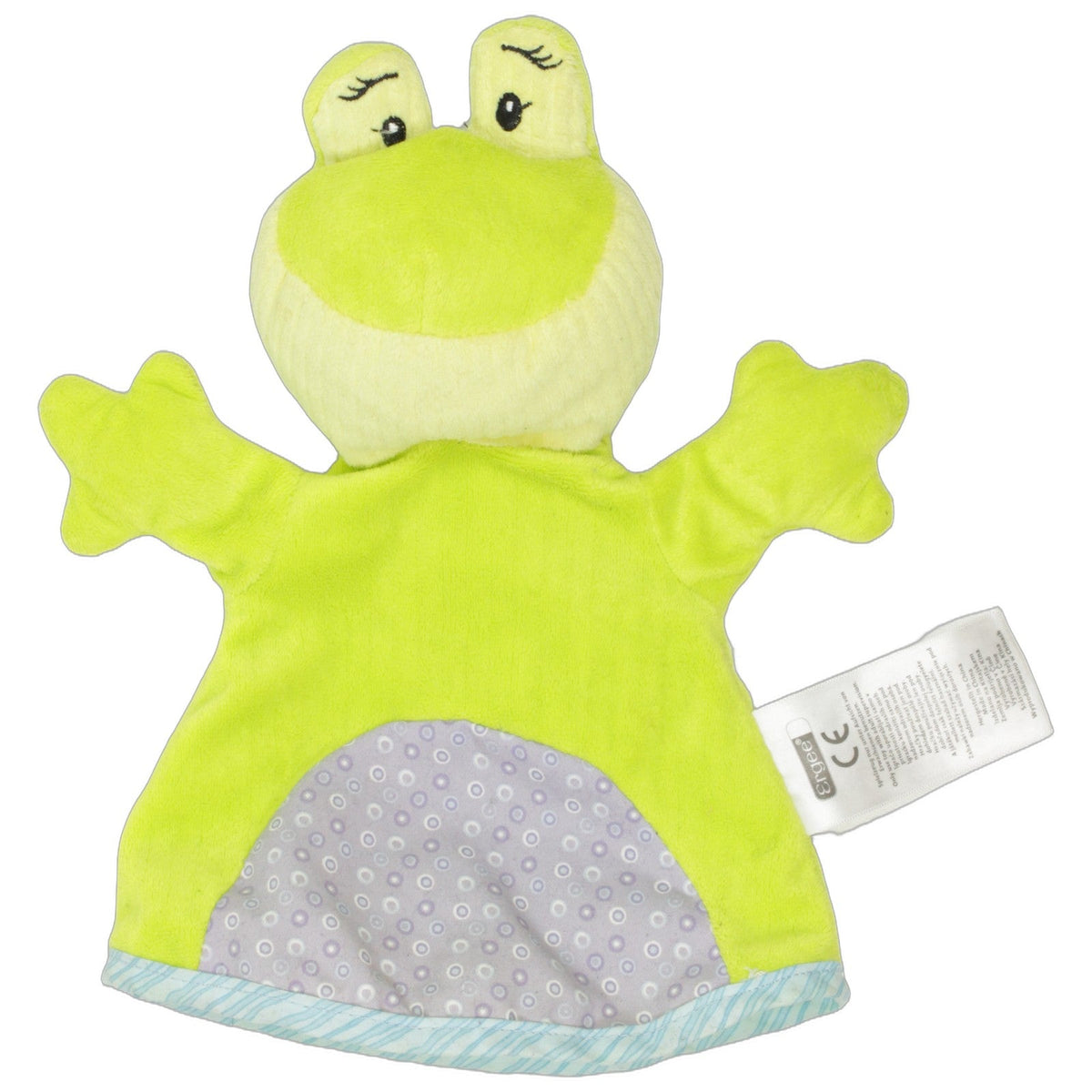 123000027461 Ergee (KiK) Süßer Frosch mit lila Bauch Handpuppe Kumpel Leo 27cm ebay-20-stofftiere Frosch