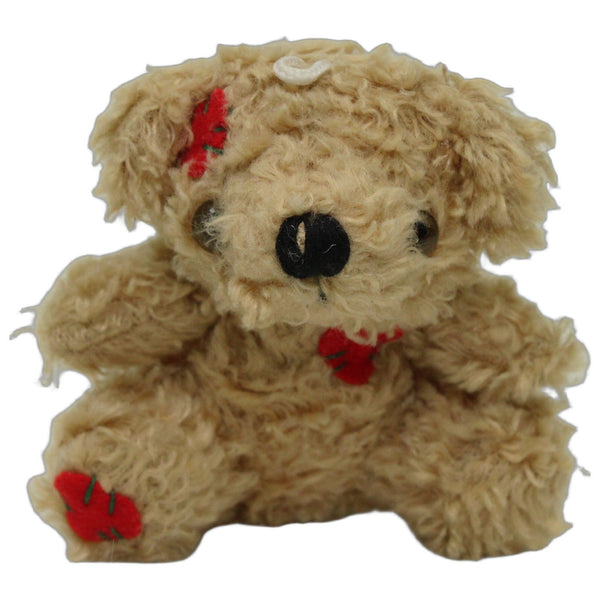 Mini Hund mit Herz-Patches, beige