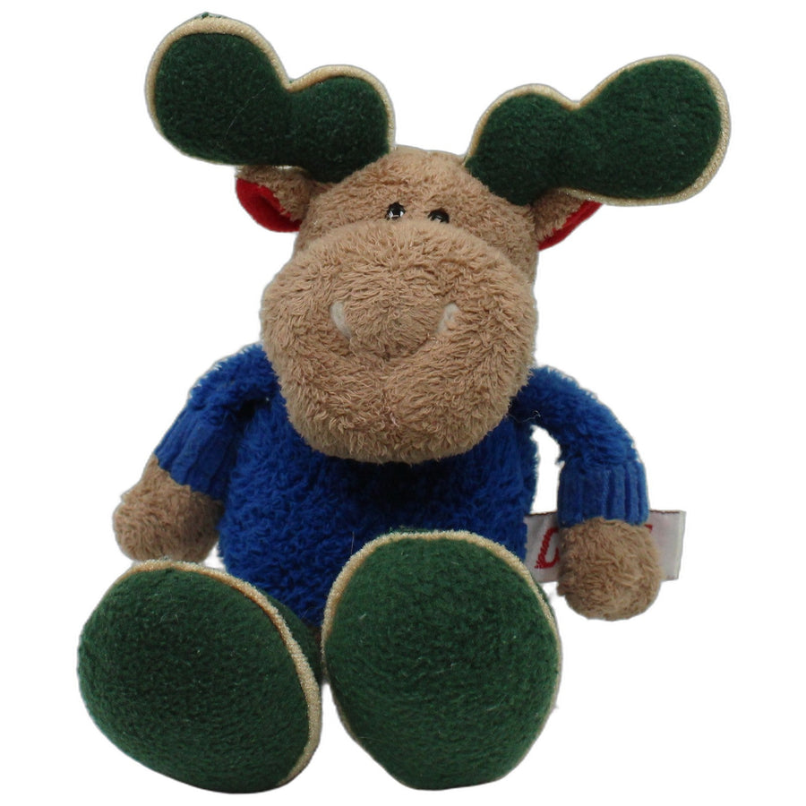 Elch Detlef mit Winterschuhen & blauem Pulli