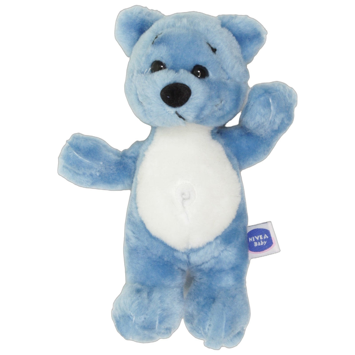 123000027514 Seneca NIVEA Baby, blauer Bär mit weißem Bauch Kuscheltier Kumpel Leo 20cm Blau Bär