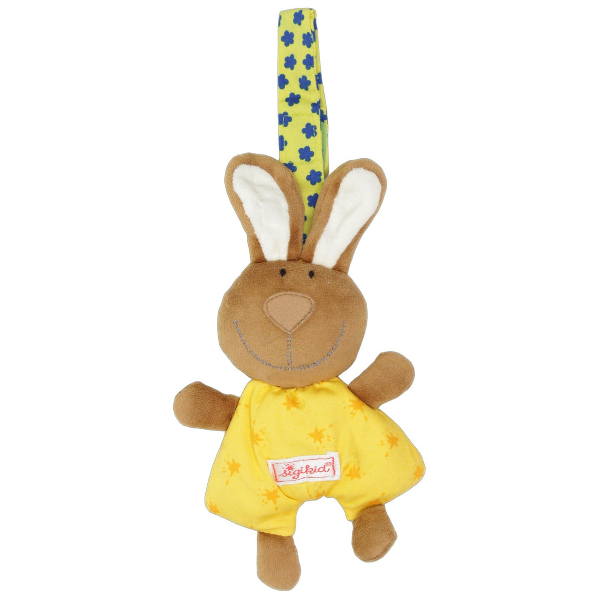 123000027547 Sigikid Hase mit Klett zum Aufhängen, gelb Kuscheltier Kumpel Leo 15cm Braun ebay-stofftiere