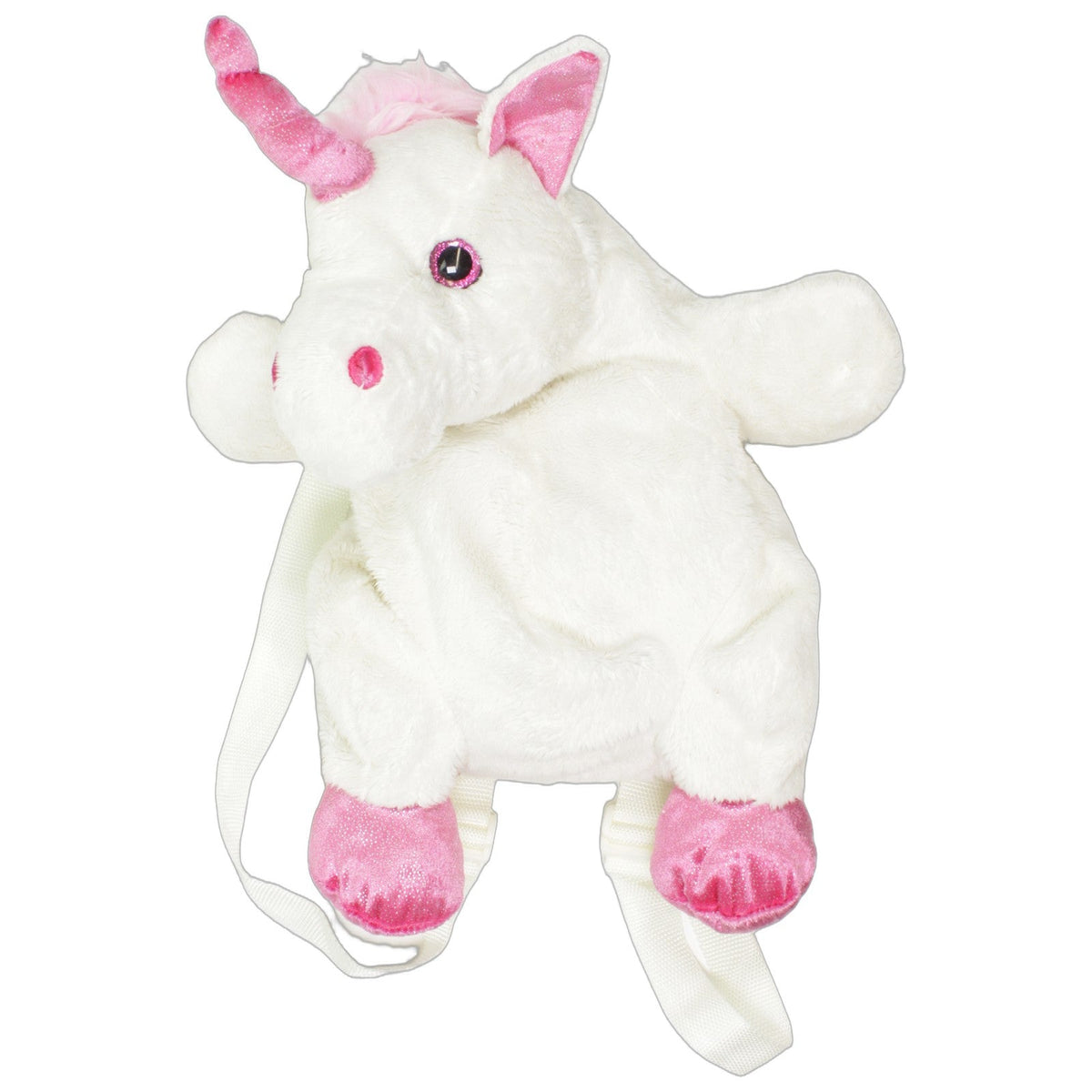 123000027554 inware Weißes Einhorn rosa Mähne & Glitzeraugen Rucksack Kumpel Leo 45cm ebay-taschen-rucksaecke Einhorn
