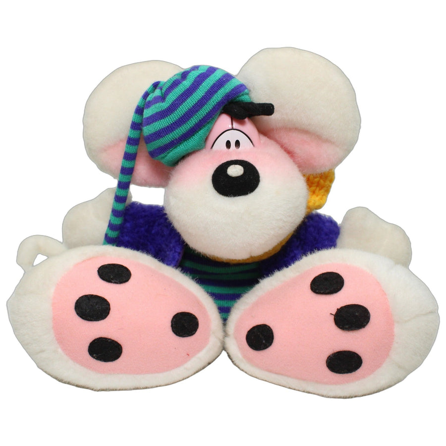 Weiße Diddl-Maus mit winterlichem Outfit