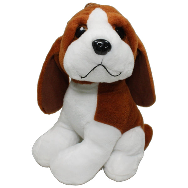 Süßer Beagle mit Glitzeraugen, sitzend
