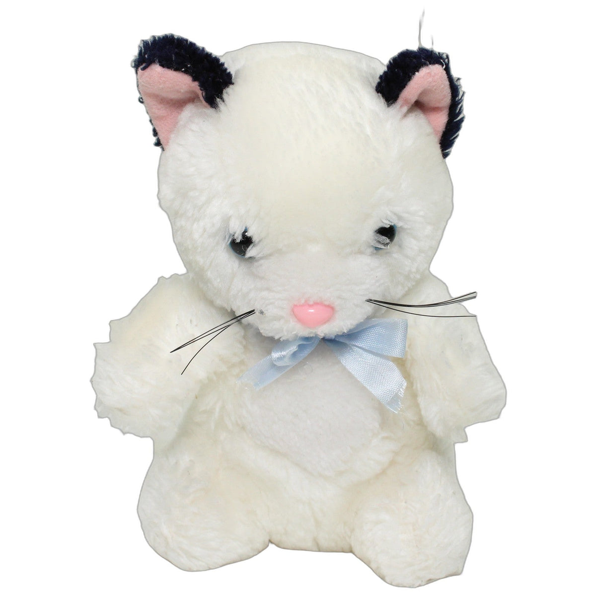 123000027670 John Kuscheltier, weiße Katze mit schwarzen Ohren Kuscheltier Kumpel Leo 17cm _Wieder Da_ ebay-stofftiere
