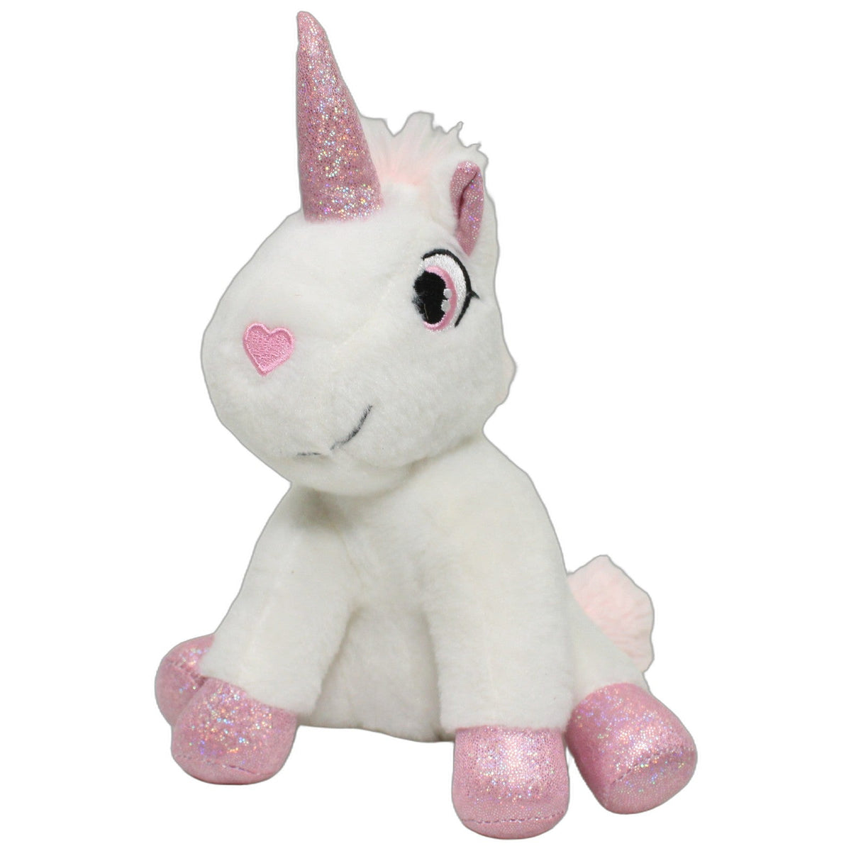 123000027739 Choco Bibi Choc, weißes Einhorn mit rosa Mähne Kuscheltier Kumpel Leo 20cm _Wieder Da_ ebay-stofftiere