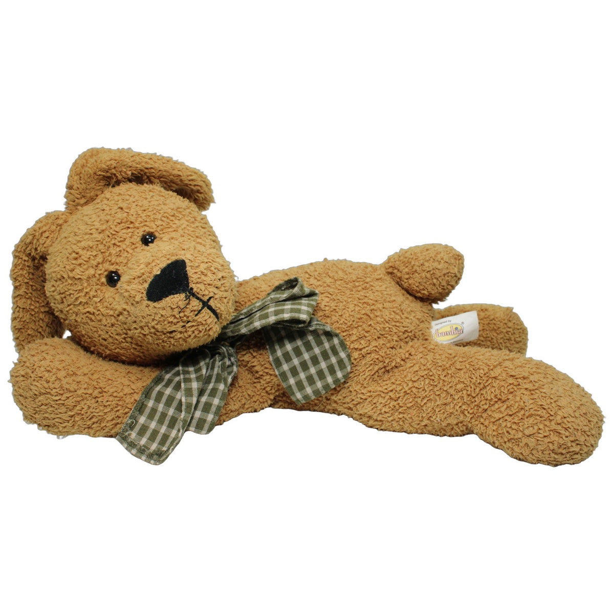 123000027792 Bambia XL Hase mit Schleife, liegend Kuscheltier Kumpel Leo 40cm _Osterfreund_ Braun