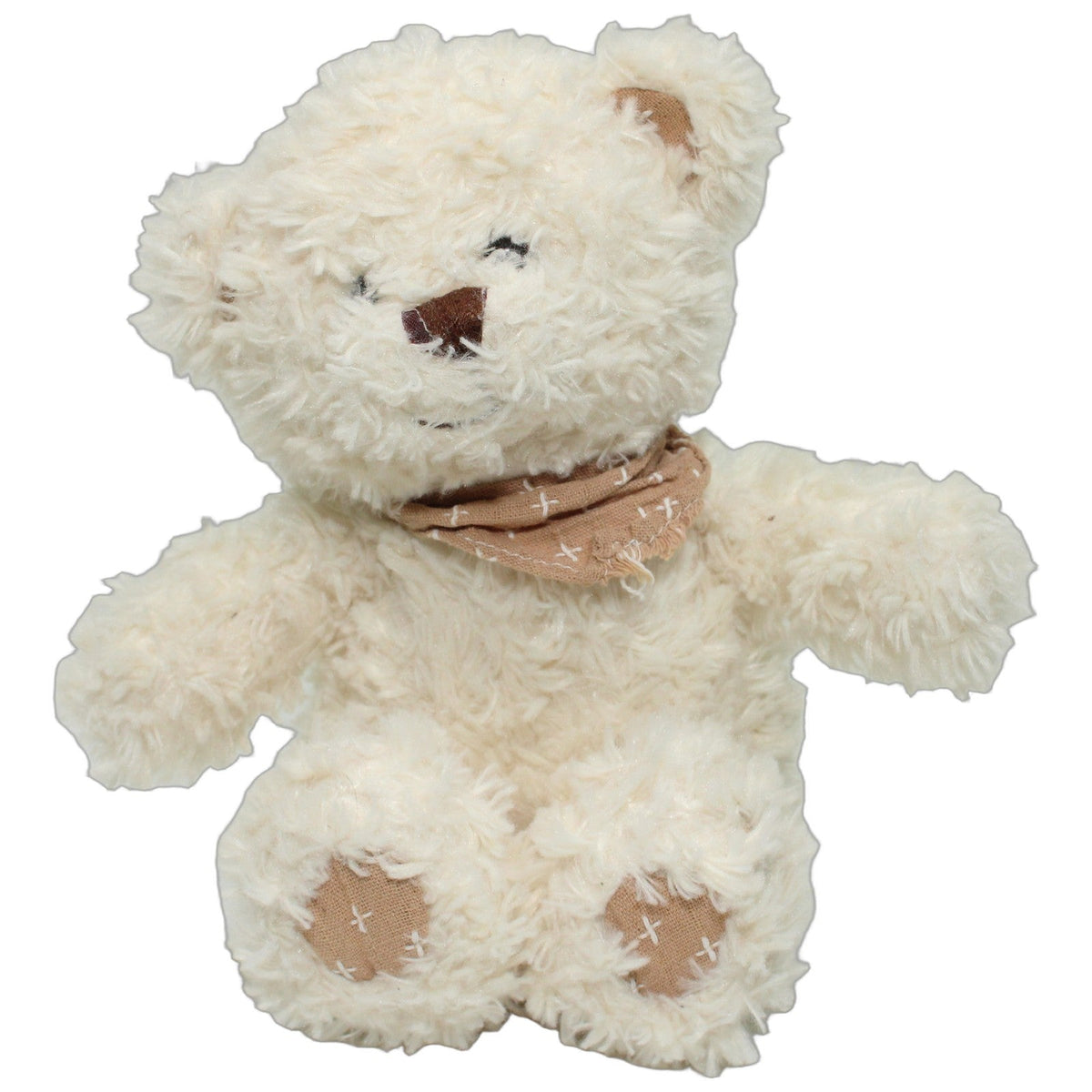 123000027805 Uni-Toys Süßer weißer Bär mit Halstuch Kuscheltier Kumpel Leo 30cm _Wieder Da_ Beige