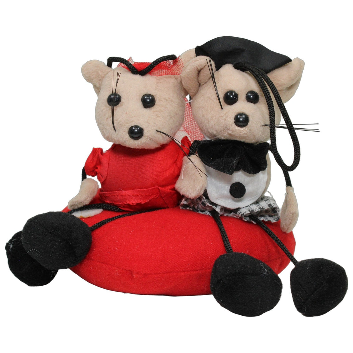 123000027818 Unbekannt Süßes Mäusepaar auf Herz Kuscheltier Kumpel Leo 15cm Beige ebay-20-stofftiere