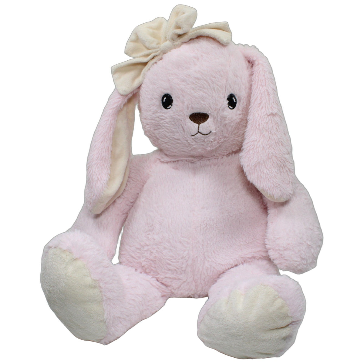 123000027836 DESKO LICENSING GROUP SL XXL Rosa Hase mit Schleife, sitzend Kuscheltier Kumpel Leo 65cm _Osterfreund_ Beige