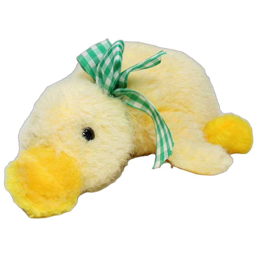 Gelbe Ente mit grün-kariertm Tuch