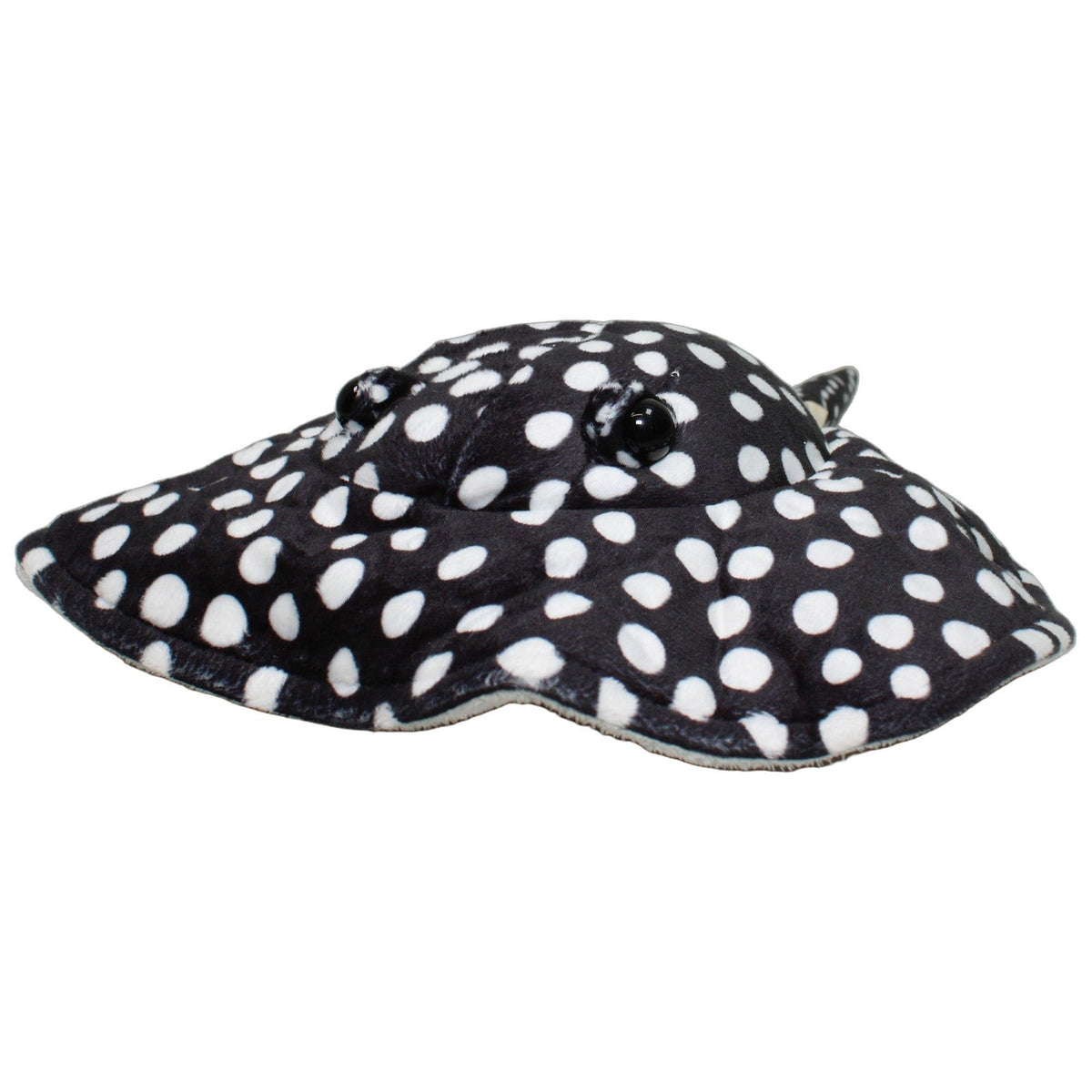 123000027847 Petjes World Großer schwarzer Rochen mit weißen Punkten Kuscheltier Kumpel Leo 25cm 38cm ebay-stofftiere