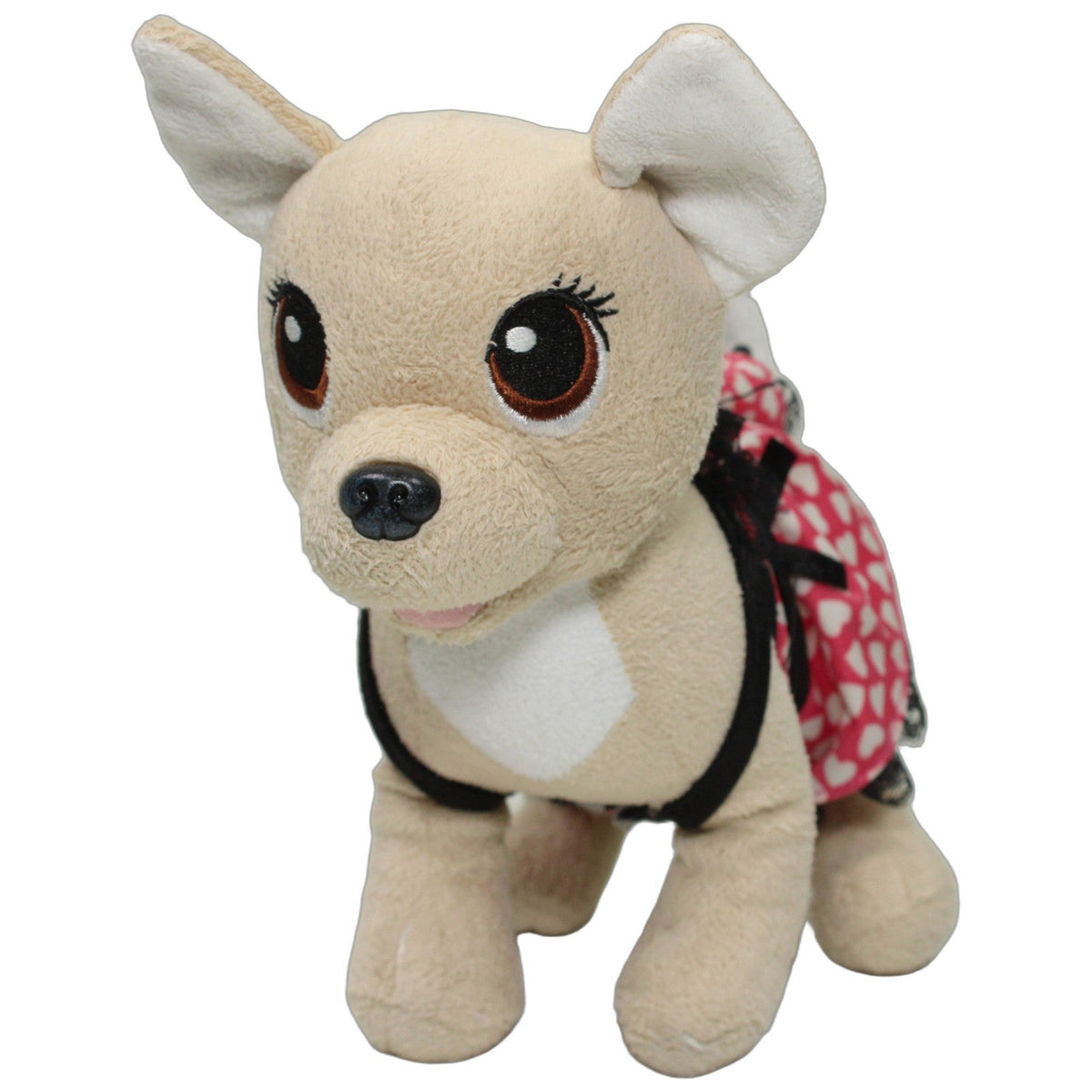 123000027850 Unbekannt Chihuahua mit Herz-Kleid Kuscheltier Kumpel Leo 24cm _Wieder Da_ Beige