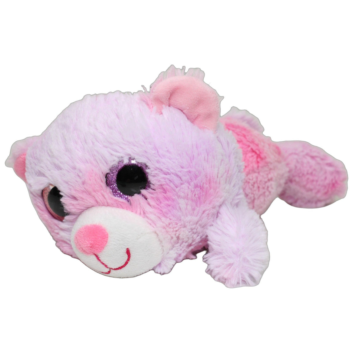 123000027891 Sunkid Süßer rosa Bär mit Glitzeraugen, liegend Kuscheltier Kumpel Leo 30cm Bär ebay-stofftiere