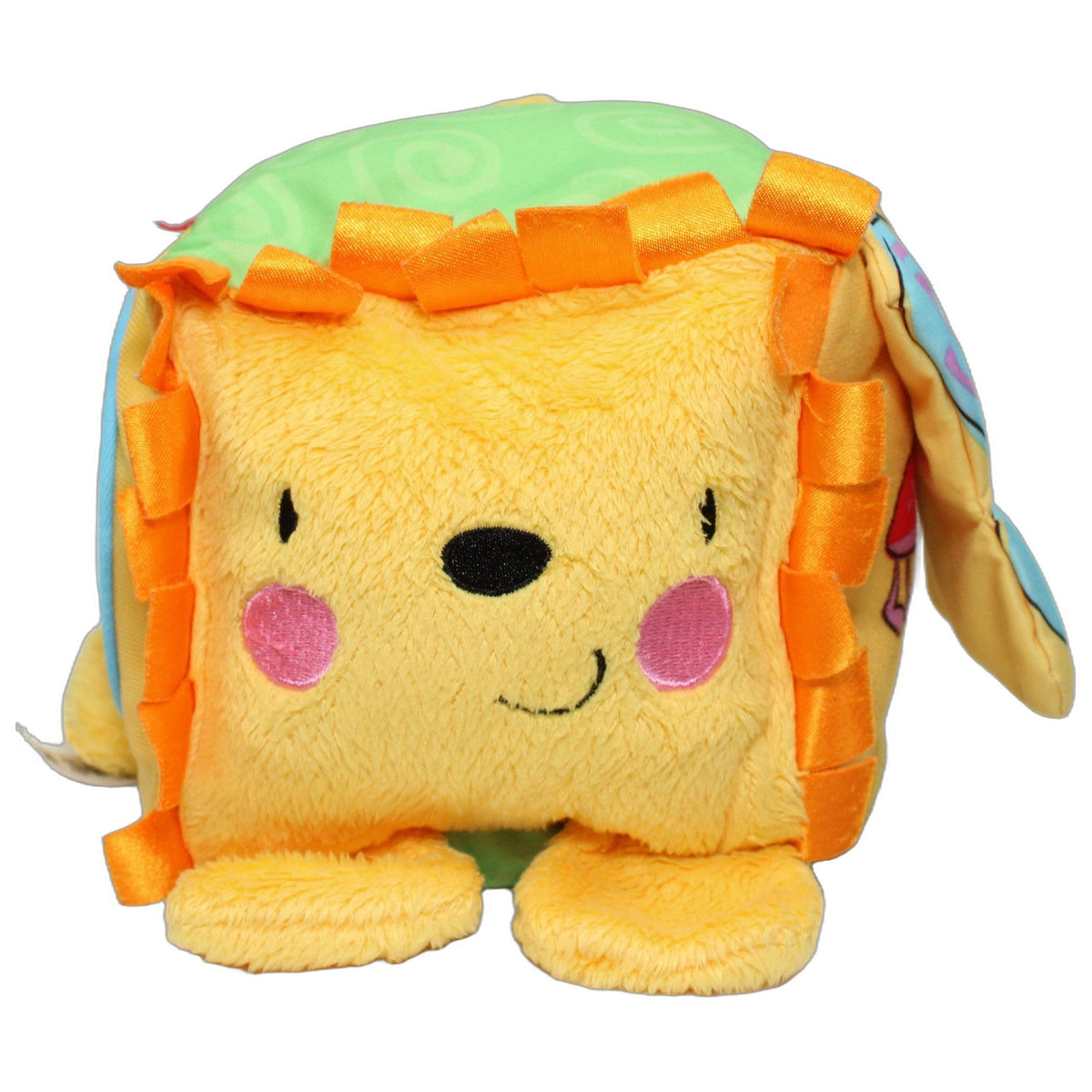 123000027949 Fisher-Price Süßer Löwe mit Schmetterling & Spiegel Activity-Würfel Kumpel Leo 15cm _Wieder Da_ Activity-Würfel