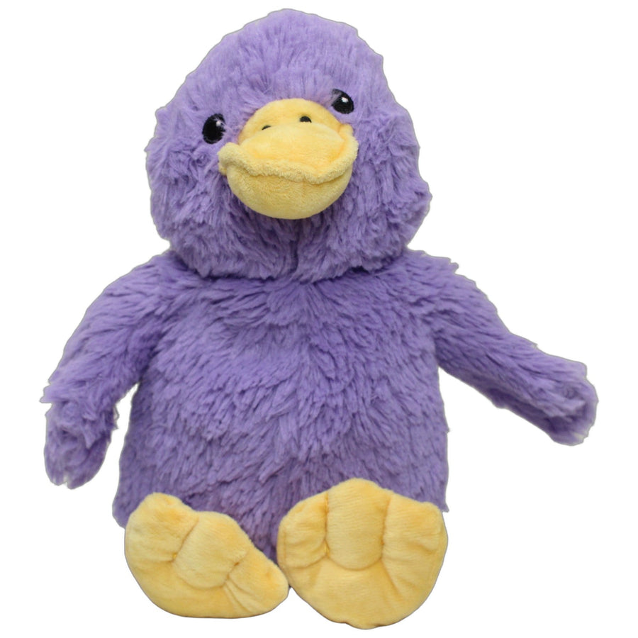 Süße lila Ente, sitzend