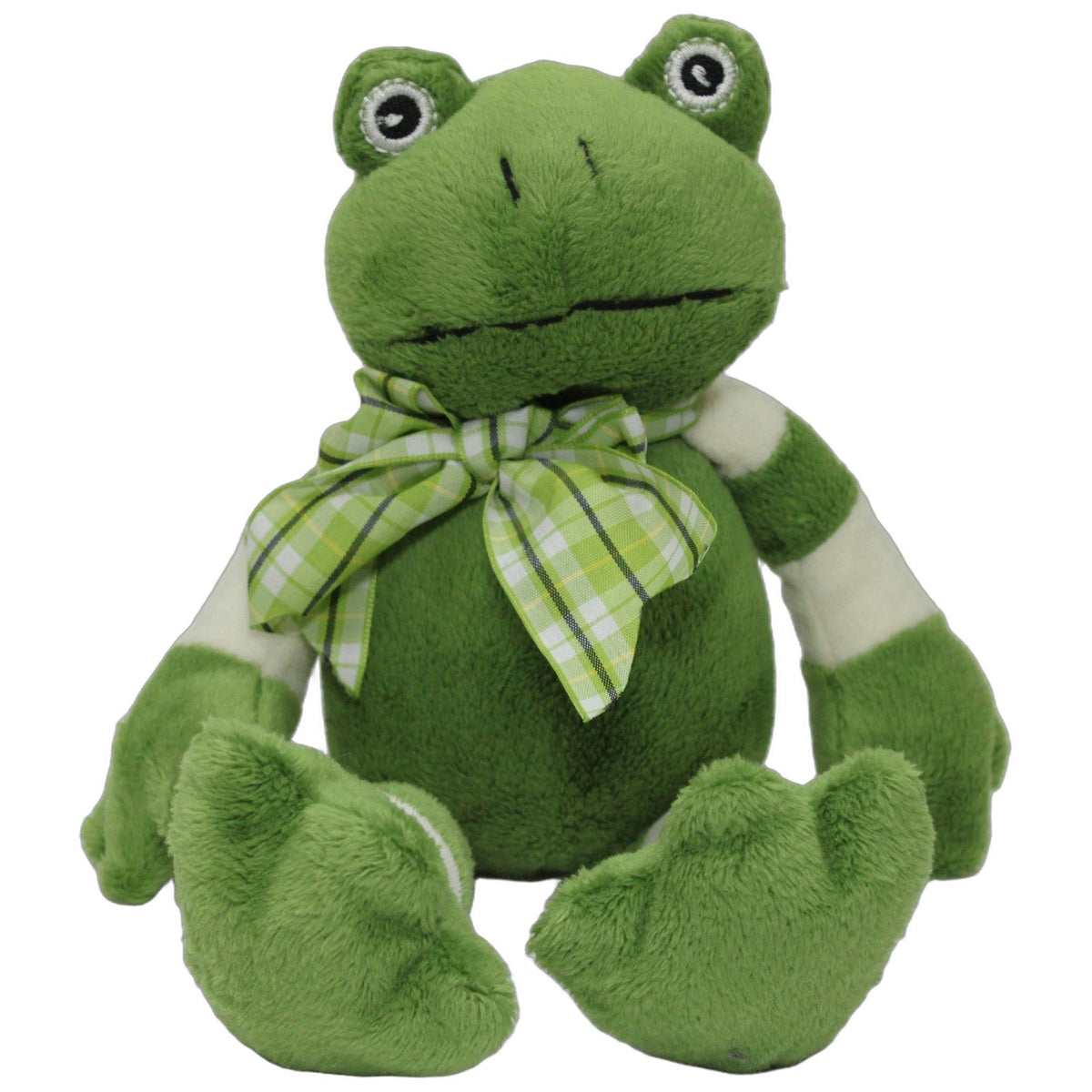 123000028101 DG Verlag Schlenker Frosch mit Schleife, gestreift Kuscheltier Kumpel Leo 30cm ebay-stofftiere Frosch