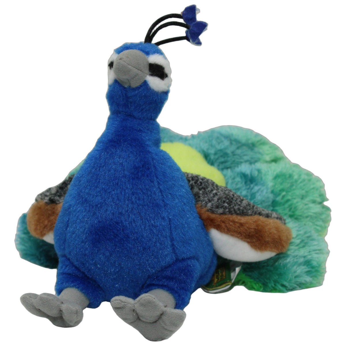 123000028103 Wild Republic Schöner Pfau, sitzend Kuscheltier Kumpel Leo 25cm _Wieder Da_ Blau