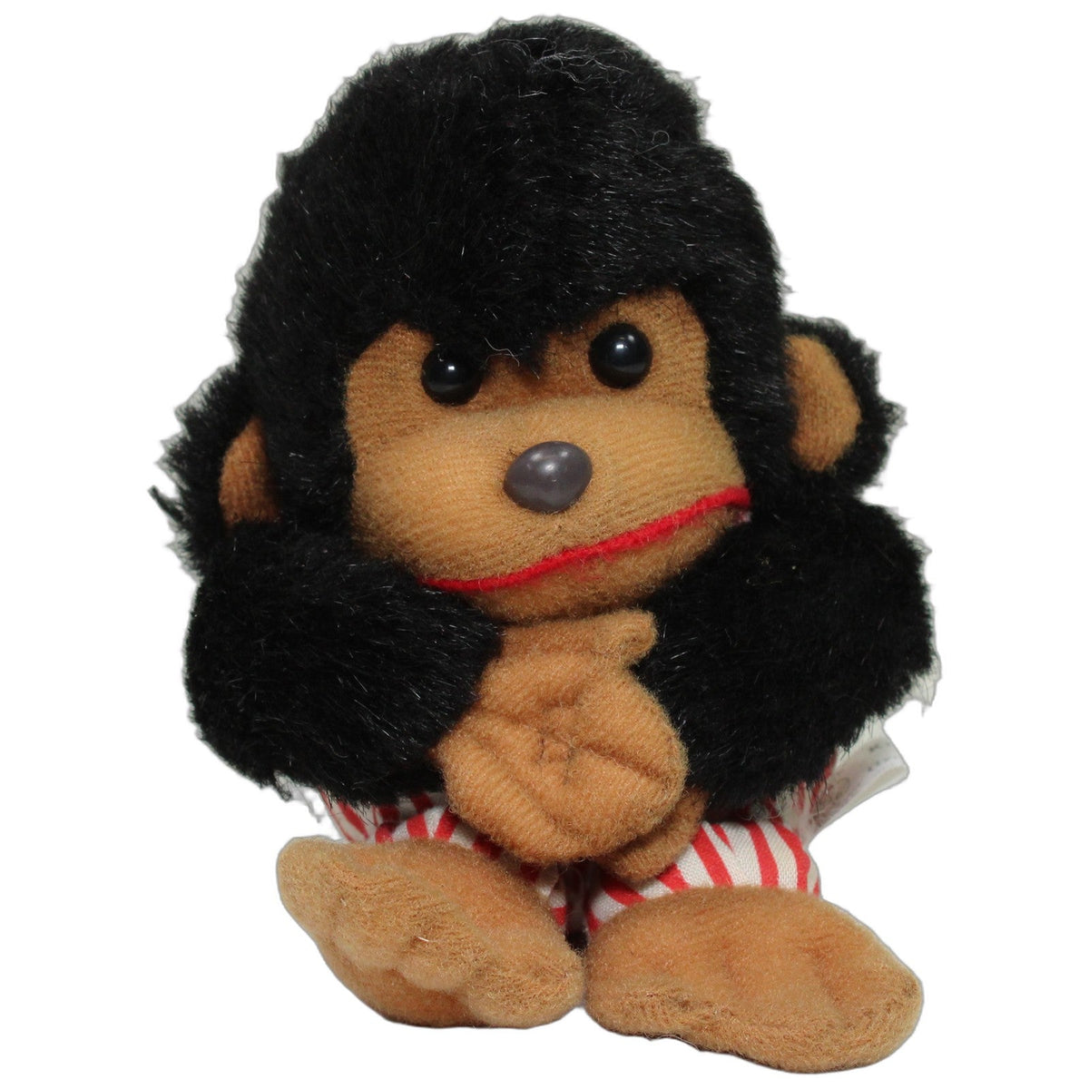 123000028121 Krüger & Gregoriades Kleiner Affe mit rot-gestreifer Hose Kuscheltier Kumpel Leo 13cm _Wieder Da_ Affe
