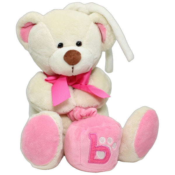 Süßer Schlenker Teddy mit rosa Würfel