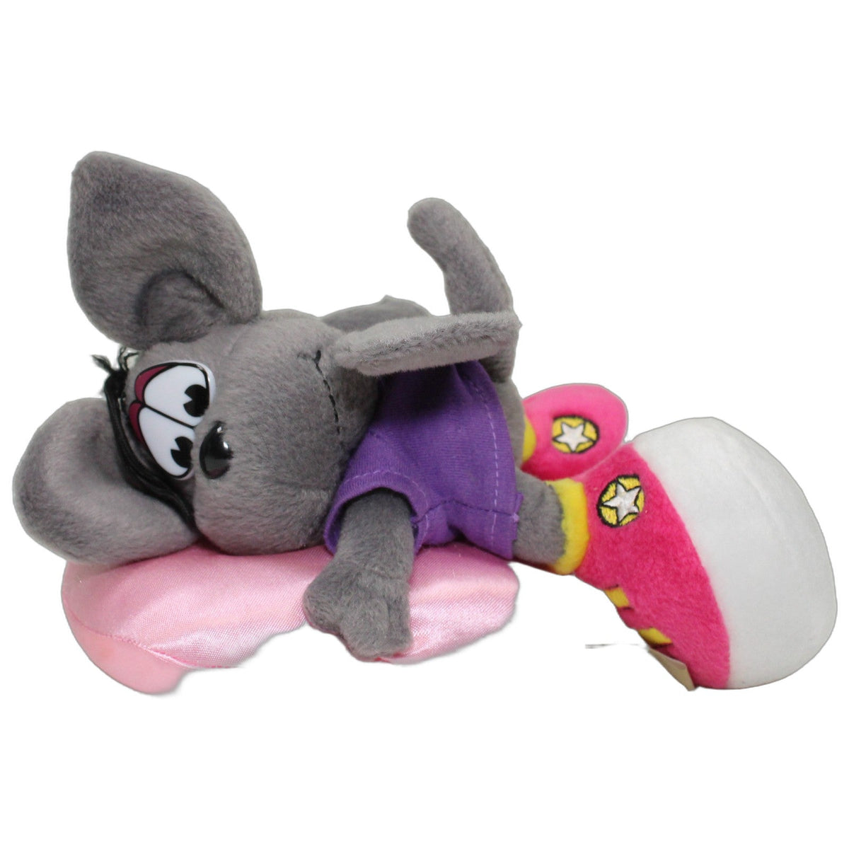 123000028174 Günthart Fledermaus Twiggl auf rosa Kissen, liegend Kuscheltier Kumpel Leo 20cm ebay-20-stofftiere Fledermaus