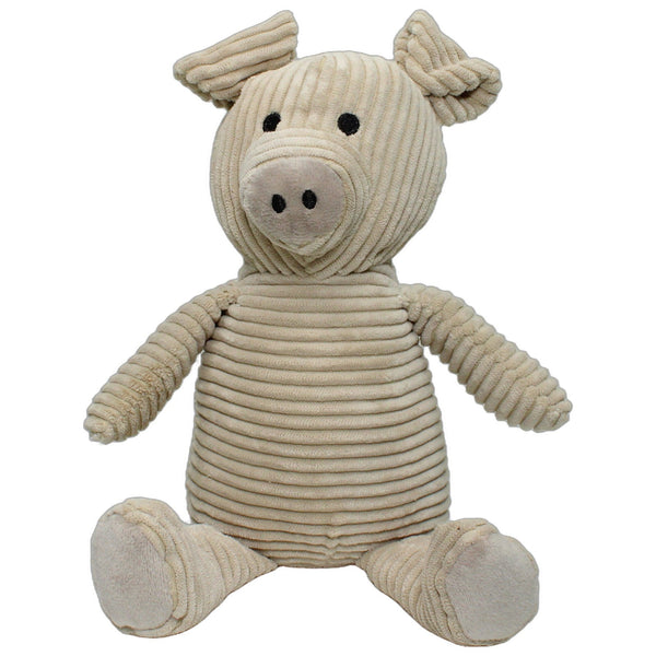 Sparkasse, beiges Cord-Schwein